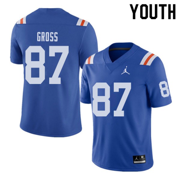 Jordan Brand Youth #87 Dennis Gross Florida Gators Throwback Alternate College Football Jersey